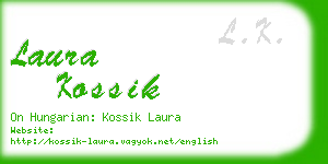 laura kossik business card